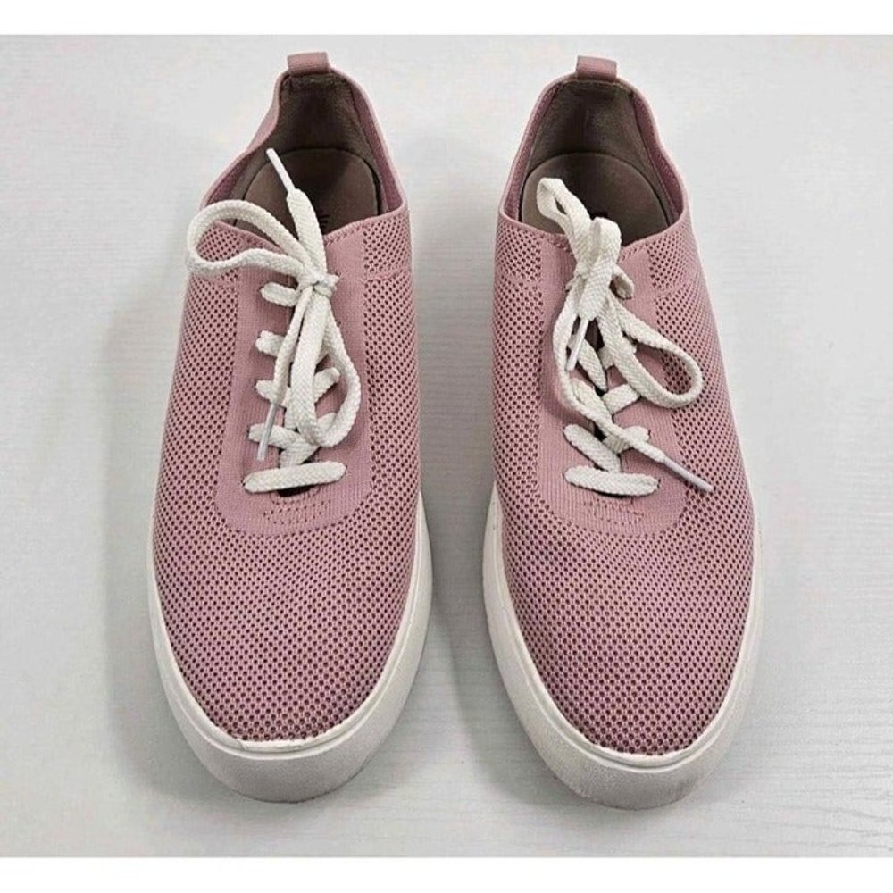 Cougar Hope Lace-up Pink Waffle Weave Causal Sneakers Walking Shoes Sz 9.5